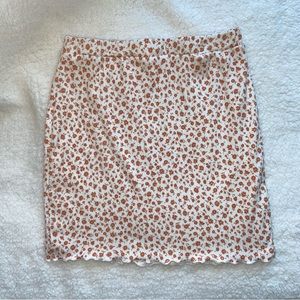 Le Lis Mini Orange Floral Skirt